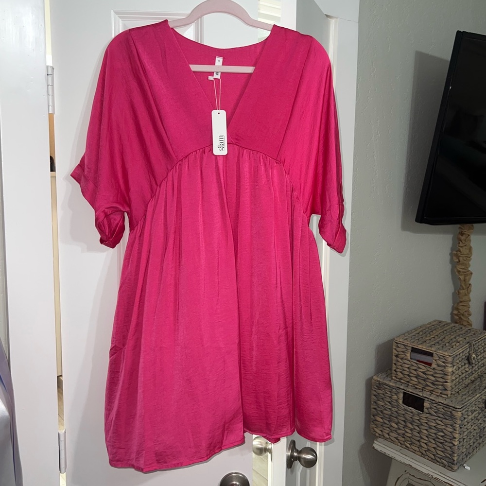 Pink Silk Dress
